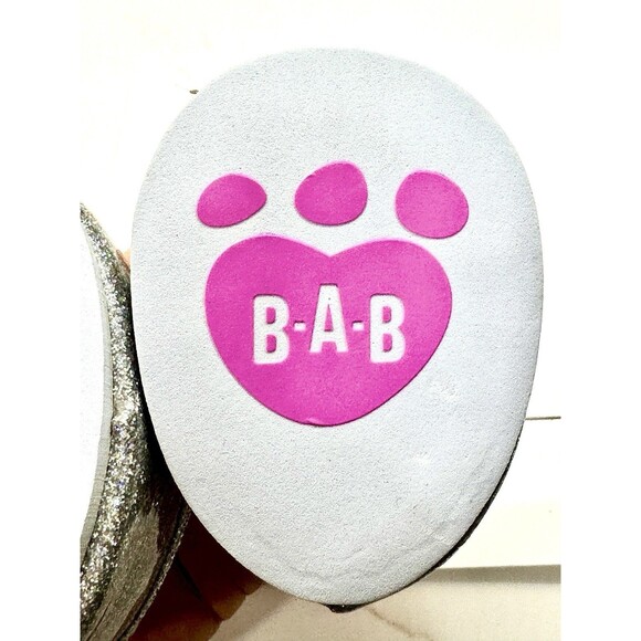 Build a Bear Shoes - Silver Sparkle Bow Flats Dressy Mary Jane Shoes - Picture 5 of 6